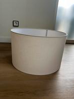 Kwantum linnen look lampenkap 50 cm crème kleur, Ophalen, Zo goed als nieuw, Crème, Rond