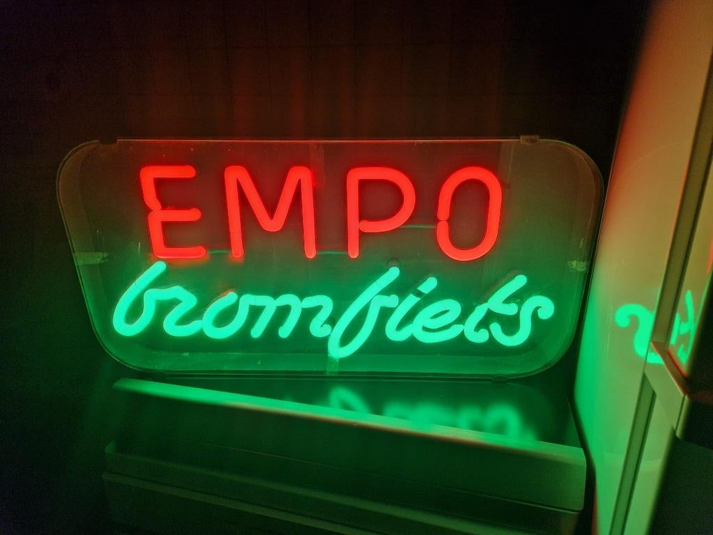 Gezocht tekoop gevraagd empo reclame, Ophalen of Verzenden, Gebruikt, Reclamebord