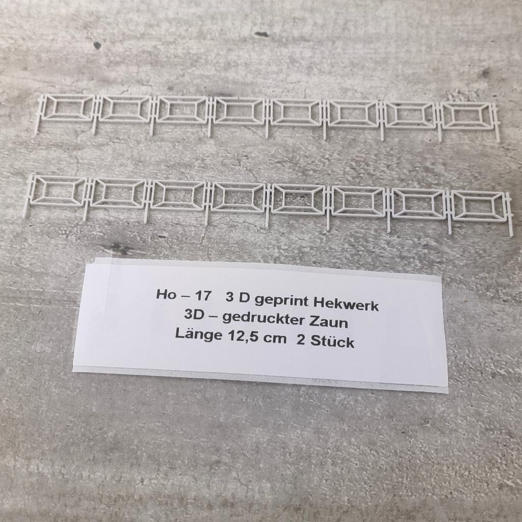 modeltrein Ho - 17 Hekwerk 3D geprint, Gelijkstroom, Natuur, Nieuw, Ophalen of Verzenden