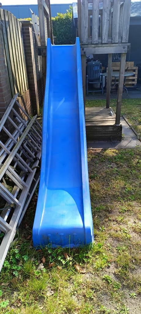 Blauwe glijbaan voor speeltoestel, Ophalen, Glijbaan, Aanbouwonderdeel