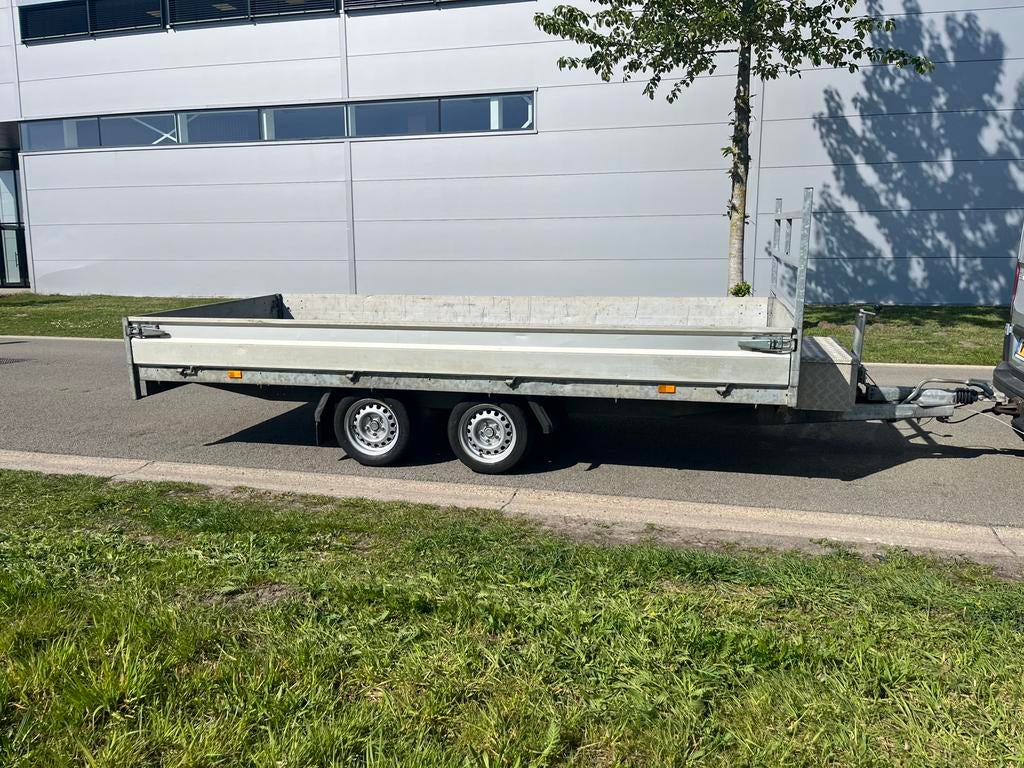Hapert AL plateau aanhanger 2700kg 405x180cm, Auto diversen, Aanhangers en Bagagewagens, Ophalen, Gebruikt