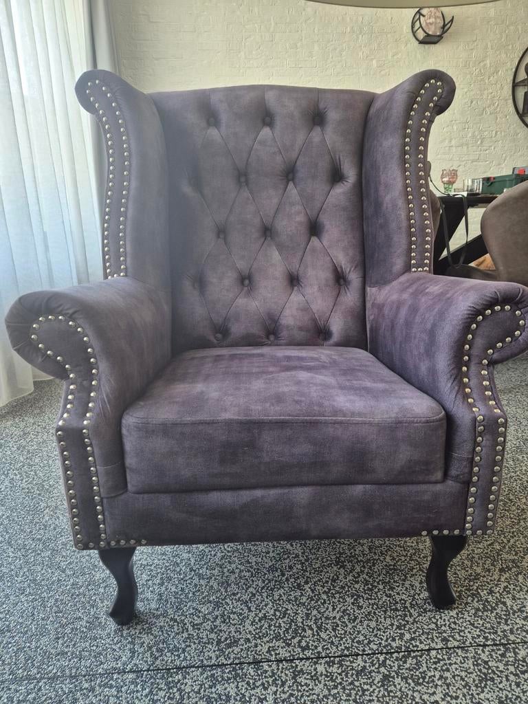 Chesterfield stoel, Ophalen, Zo goed als nieuw, 75 tot 100 cm