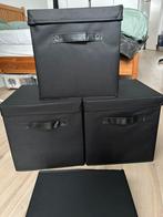 Opbergdozen met deksel zwart, Doos, Minder dan 35 cm, Minder dan 50 cm, Ophalen of Verzenden