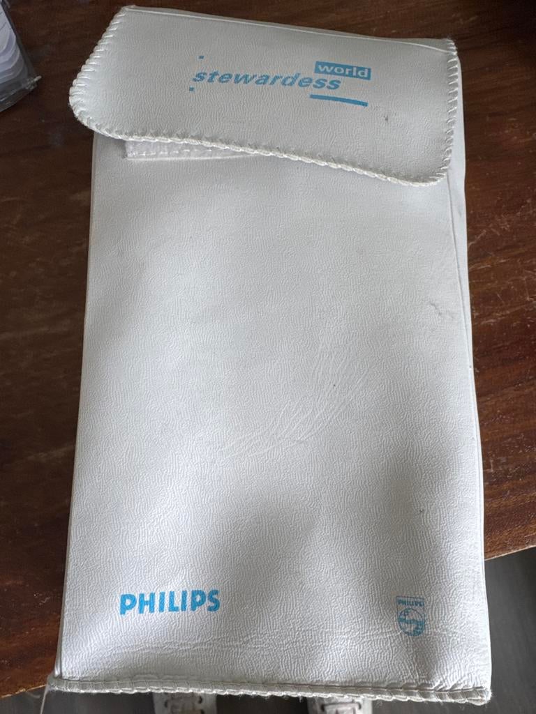 Vintage Philips World Stewardess Strijkijzer met Hoes, Ophalen of Verzenden, Gebruikt, Strijkijzer met snoer