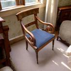 19e eeuwse Mahonie Biedermeier Bibliotheek Fauteuil, Ophalen