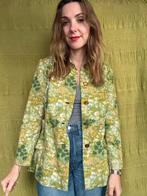 Vintage jasje/blazer - print - groen - 36/S/small, Hgv, Hgv, Ophalen of Verzenden, Maat 36 (S)