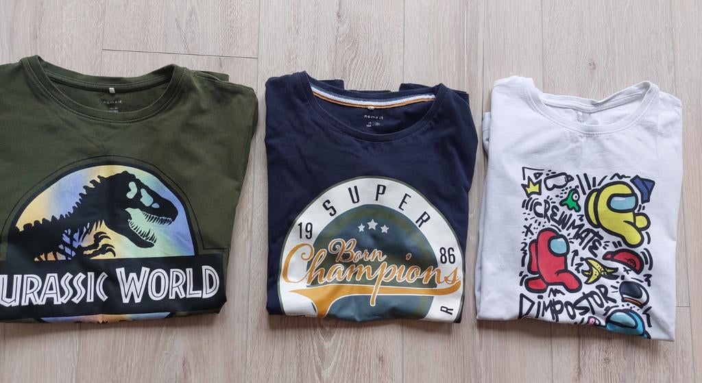 Drie  Name It T-shirts,  maat 158-164 (13-14Y), Kinderen en Baby's, Kinderkleding | Maat 158, Ophalen of Verzenden, Zo goed als nieuw
