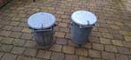 2 zinken vuilnis emmers met plaatsnaam Wildervank., Ophalen, Gebruikt, Minder dan 50 cm
