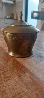 Antieke Koperen Tabaksdoos met Deksel, Ophalen of Verzenden