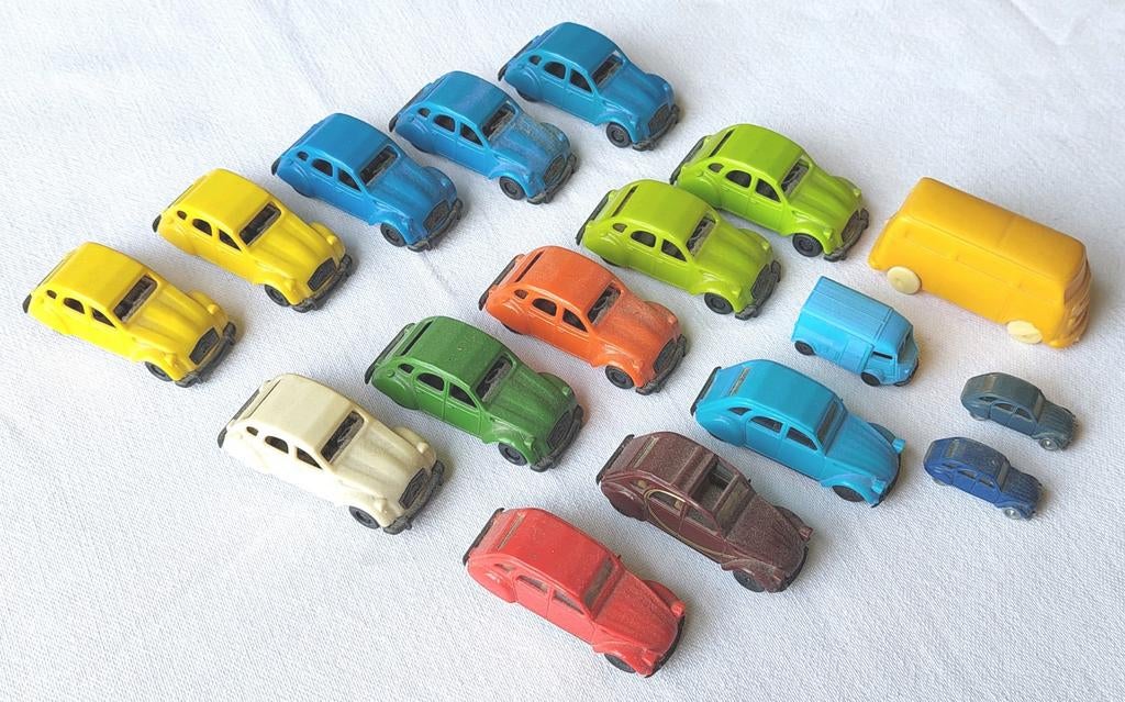 Partijtje Citroën 2CV model auto Fleischmann Herpa W Germany, Ophalen of Verzenden, Zo goed als nieuw, Auto's