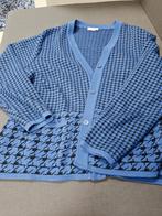 Germaine vest met pied-de-poule patroon, maat L, Ophalen, Blauw, Maat 42/44 (L), Zo goed als nieuw