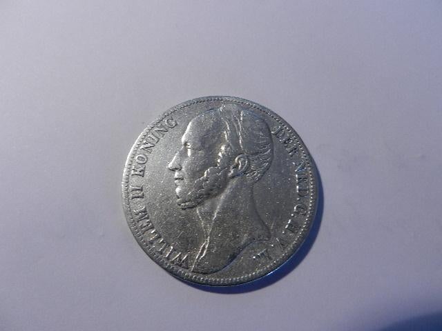 1 gld 1847  zie foto,s, 1 gulden, Zilver, Ophalen of Verzenden, Losse munt