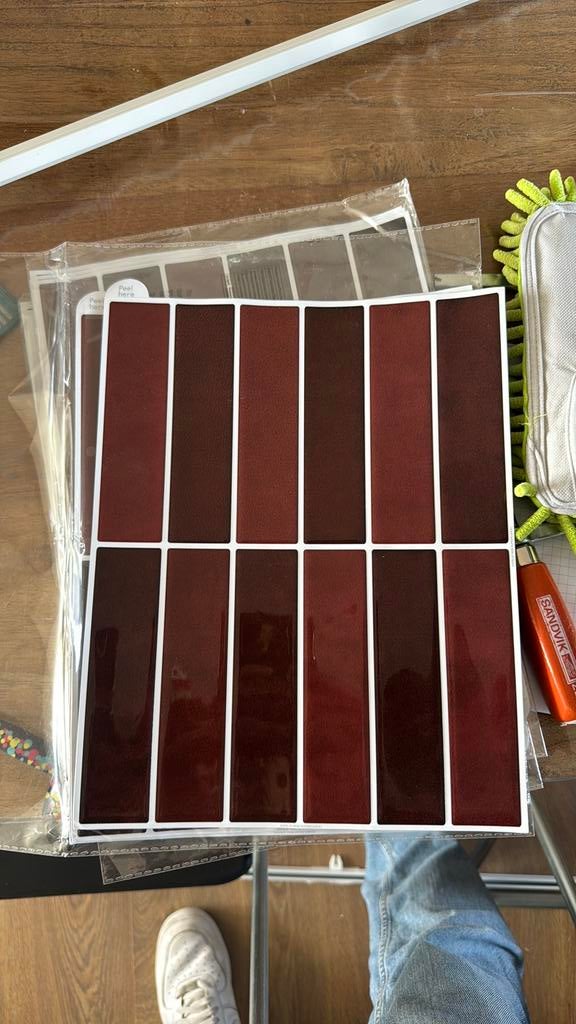 Plaktegels rood, Ophalen, Overige materialen, Wandtegels, Nieuw