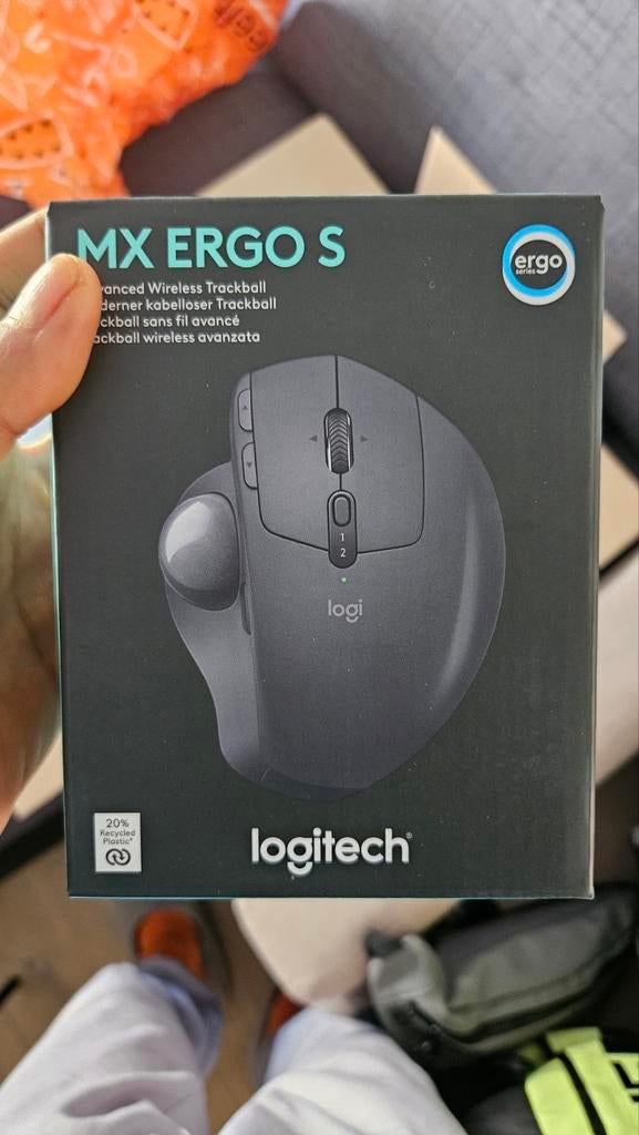 Logitech MX Ergo S Advanced Wireless Trackball, Computers en Software, Muizen, Rechtshandig, Ergonomisch, Logitech, Ophalen of Verzenden