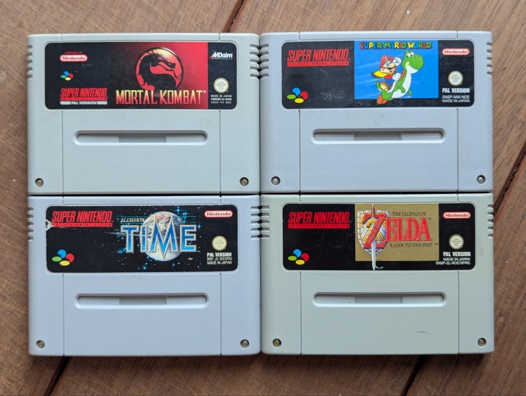 SNES: Zelda (DE), Mario World, Illusion of Time (DE), MK, Spelcomputers en Games, Games | Nintendo Super NES, Avontuur en Actie
