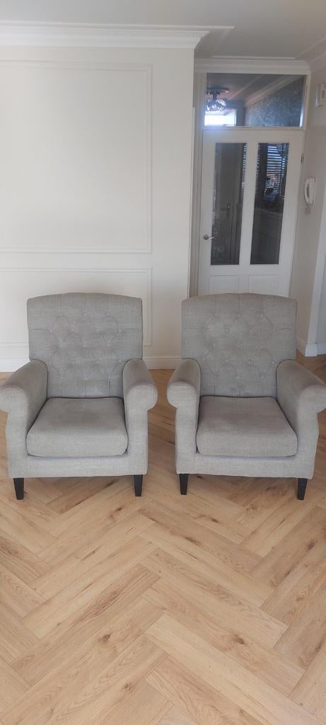 Rofra Home 2 grijze fateuils, Ophalen, Gebruikt