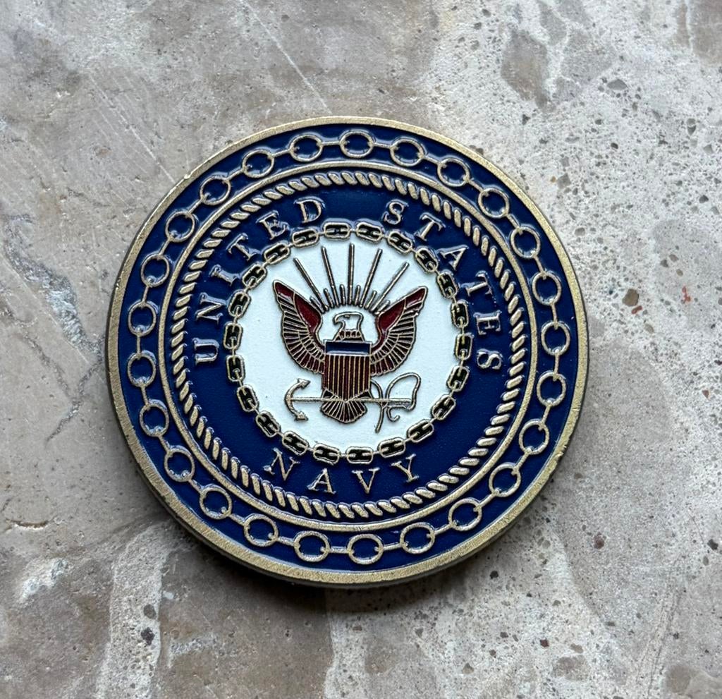 US Navy coin, Verzamelen, Militaria | Algemeen, Ophalen of Verzenden, Marine, Amerika, Embleem of Badge