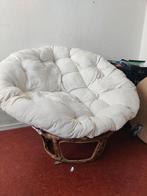Loungestoel Papasan bruin rotan, Huis en Inrichting, Stoelen, Ophalen, Gebruikt, Wit, Rotan of rattan, hout