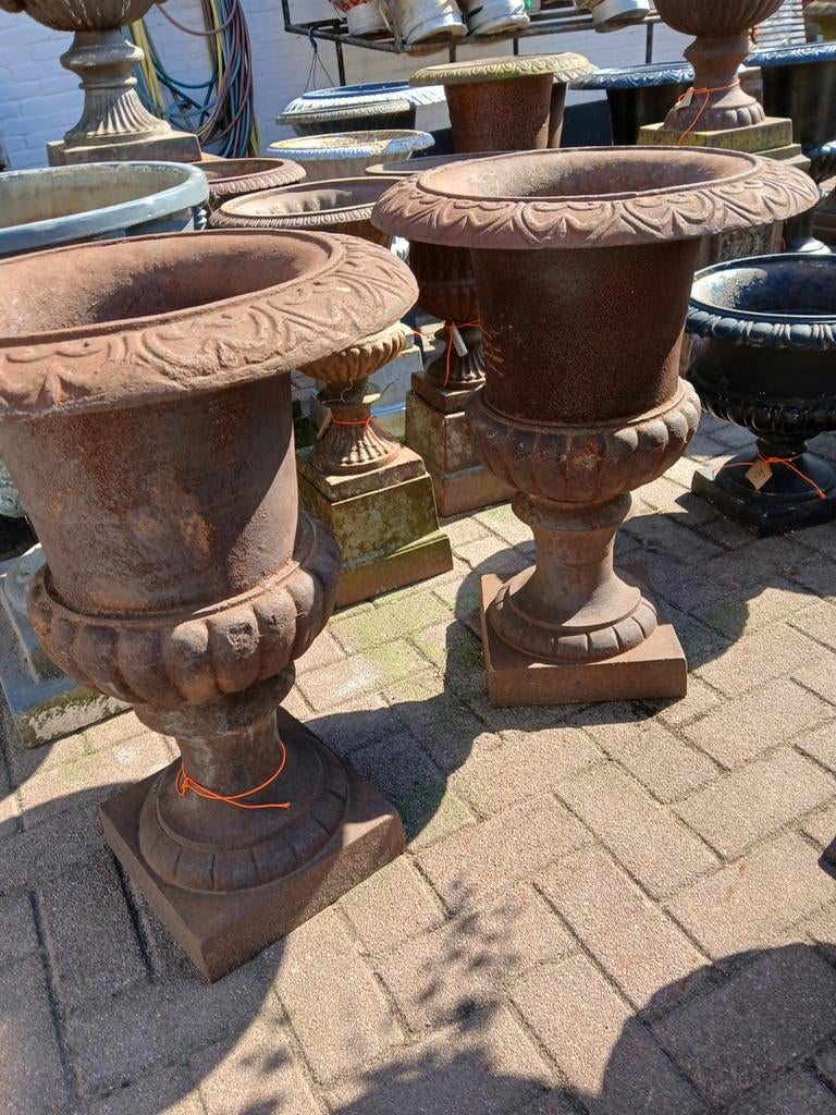 Set gietijzeren tuinvazen, Tuin en Terras, Tuinvazen, Ophalen