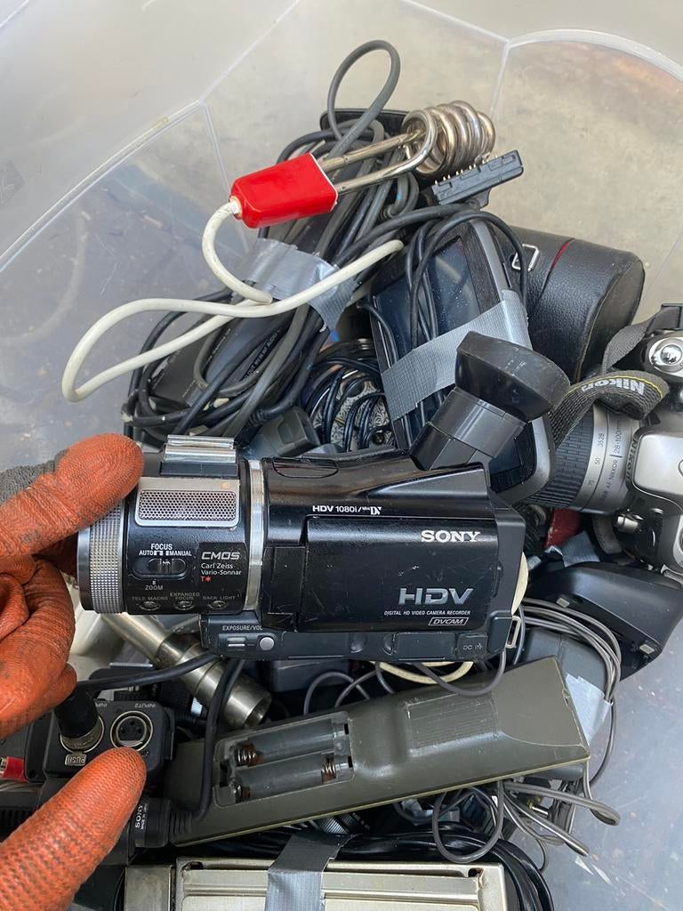 Partij camera sony onderdelen lensen retro video van alles, Ophalen of Verzenden, Zo goed als nieuw