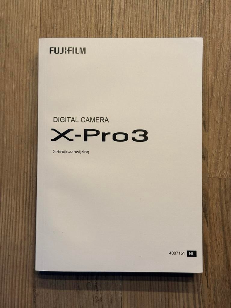 Fujifilm X-Pro3 Gebruiksaanwijzing - nederlandstalig, Ophalen of Verzenden, Zo goed als nieuw