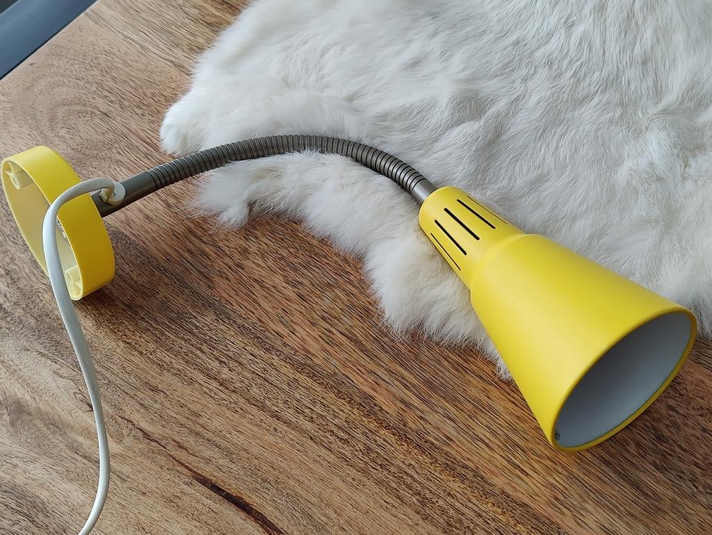 Ikea Knut Hagberg wandlamp verstelbaar geel, Ophalen of Verzenden, Gebruikt, Metaal, Modern, Retro