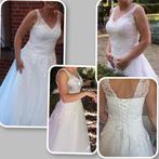 Elegante Trouwjurk met Kant en Tule maat 38 tm 42, Ophalen of Verzenden, Zo goed als nieuw, Wit, Trouwjurk