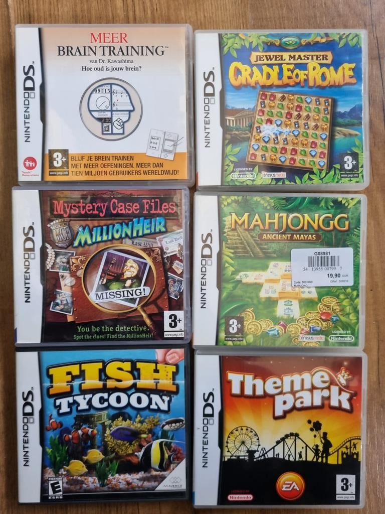 Nintendo DS Spellen: Meer Braintraining Millionheir Mahjongg, Puzzel en Educatief, Gebruikt, 1 speler, Ophalen of Verzenden