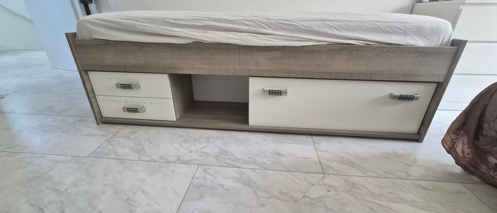 Beter Bed Basic Kajuitbed Pep - Kinderbed met opbergladen -, Ophalen, Gebruikt, 90 cm, Eenpersoons