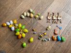 Diverse paas decoraties, plastic eieren en kaarsjes, Ophalen of Verzenden, Gebruikt