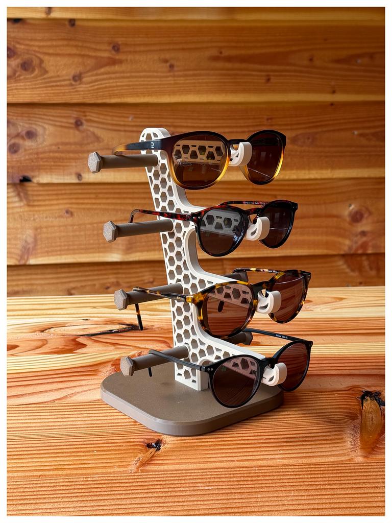 Brillenstandaard voor 4 brillen, Overige merken, Bruin, Nieuw, Ophalen of Verzenden