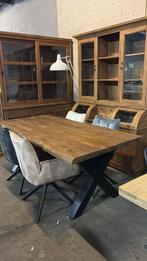 Eettafel teakhout 200x100, Ophalen, Outletliving7@gmail.com, Teakhout, 50 tot 100 cm