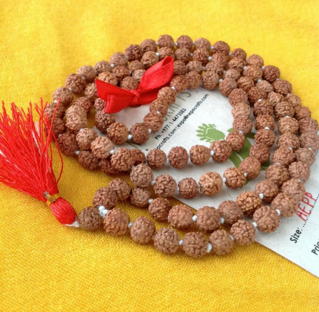 Vijf mukhi rudraksha Japa-gebedsmala, Overige materialen, Verzenden, Nieuw, Nepalhandwerk.nl