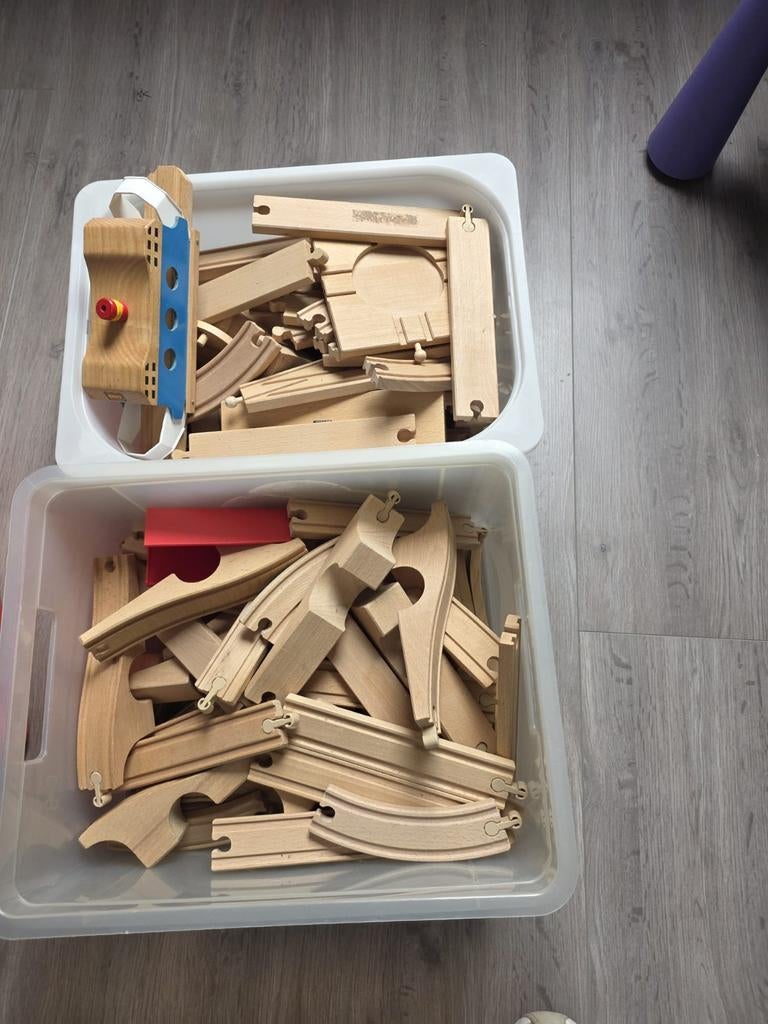 Te koop houten treinbaan IKEA, LILLABO, Ophalen of Verzenden, Zo goed als nieuw, Hout, Kinderen