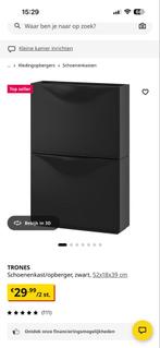 6x IKEA TRONES schoenenkasten - zwart is verkocht, Huis en Inrichting, Kasten | Schoenenkasten, Ophalen, Gebruikt