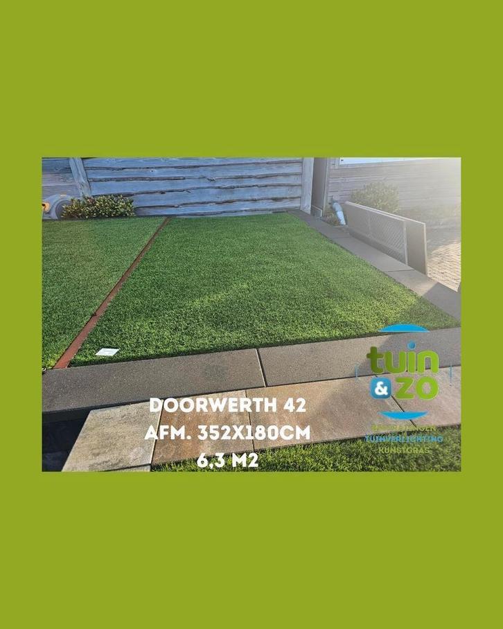 Showmodel Kunstgras Doorweth 42, Tuin en Terras, Gras en Kunstgras, Zo goed als nieuw, Kunstgras, Minder dan 10 m², Ophalen