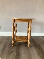Houten bijzettafel met gedraaide poten, Gebruikt, 55 tot 75 cm, Ovaal, Hout
