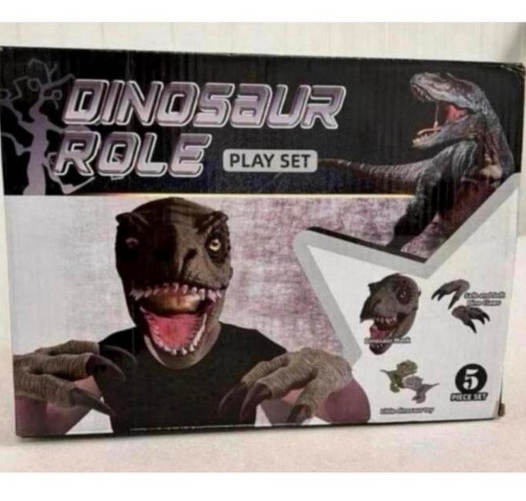 Dinosaur dino dinosaurus verkleed-set, mask masker klauwen, Jongen of Meisje, Nieuw, Ophalen of Verzenden, H