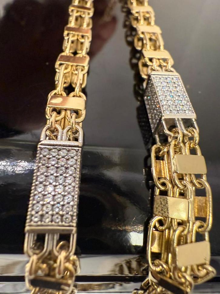 Prachtige 14 karaats gouden magnum ketting, Sieraden, Tassen en Uiterlijk, Kettingen, Goud, Ophalen of Verzenden