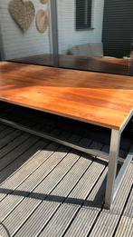 Eiken design tafel, Ophalen, Zo goed als nieuw, Rechthoekig, Hout