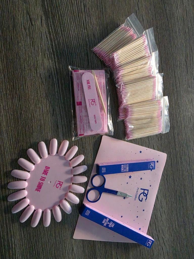 Pink Gellac set met veel accessoires, Sieraden, Tassen en Uiterlijk, Uiterlijk | Cosmetica en Make-up, Ophalen, Gebruikt, Handen en Nagels