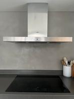 In prijs verlaagd: AEG RVS afzuigkap èn inductie kookplaat, Ophalen, Gebruikt, Wandschouwkap, 600 tot 800 m³ per uur