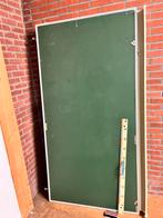 Oud schoolbord met liniaal en borstel, Diversen, Schoolborden, Ophalen, Gebruikt, Krijtbord