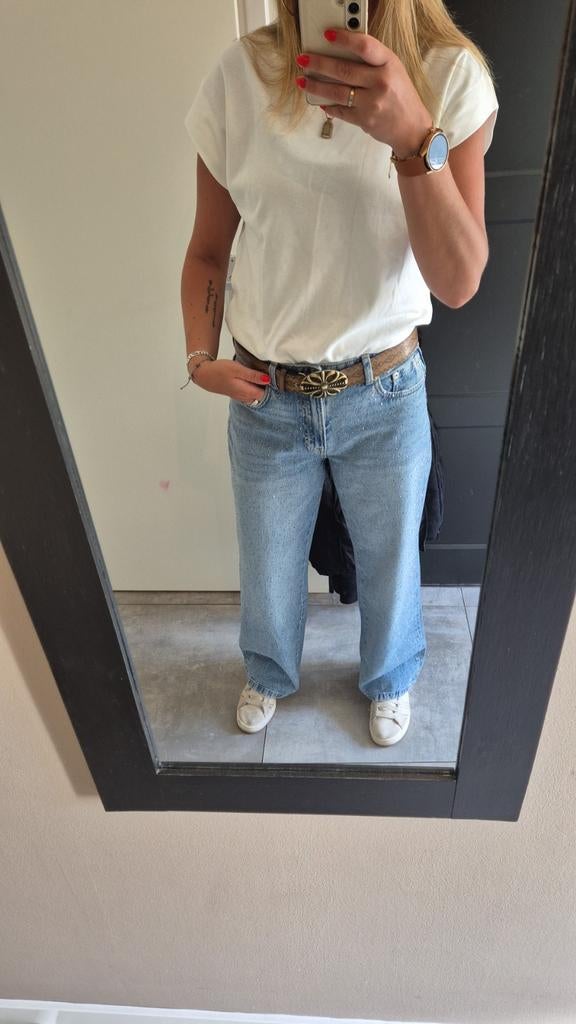 Wide leg jeans stravidarius. (Nieuw), Ophalen, Zo goed als nieuw, Blauw, W30 - W32 (confectie 38/40)