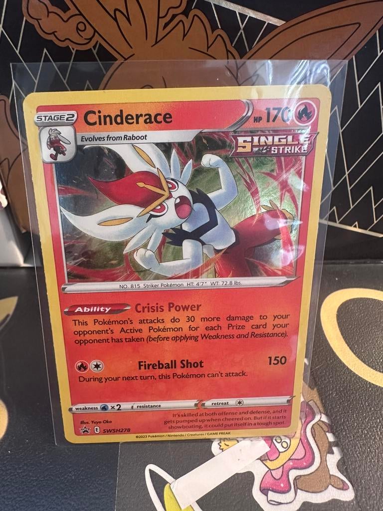 Cinderace (SWSH 278), Ophalen of Verzenden, Nieuw, Losse kaart, Foil