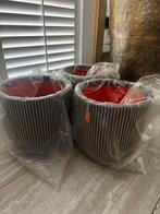 4x Capi Europe Bloempot plantenbak Bol Groove NL - Nieuw, Kunststof, 40 cm of meer, Rond, Ophalen of Verzenden