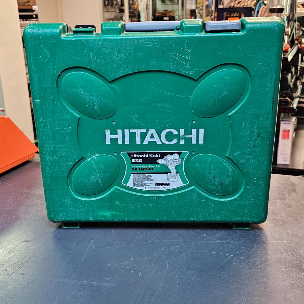 HITACHI DV14DSDL ZEER STERKE ACCUBOOR IN KOFFER MET 2 ACCU'S, Doe-het-zelf en Verbouw, Gereedschap | Boormachines, Hitachi, Zo goed als nieuw