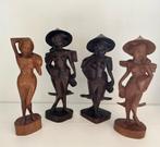 Indonesische houtsnijwerk dames, Antiek en Kunst, Ophalen of Verzenden