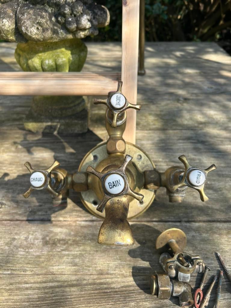 ** oude frans koperen mengkraan**, Ophalen of Verzenden