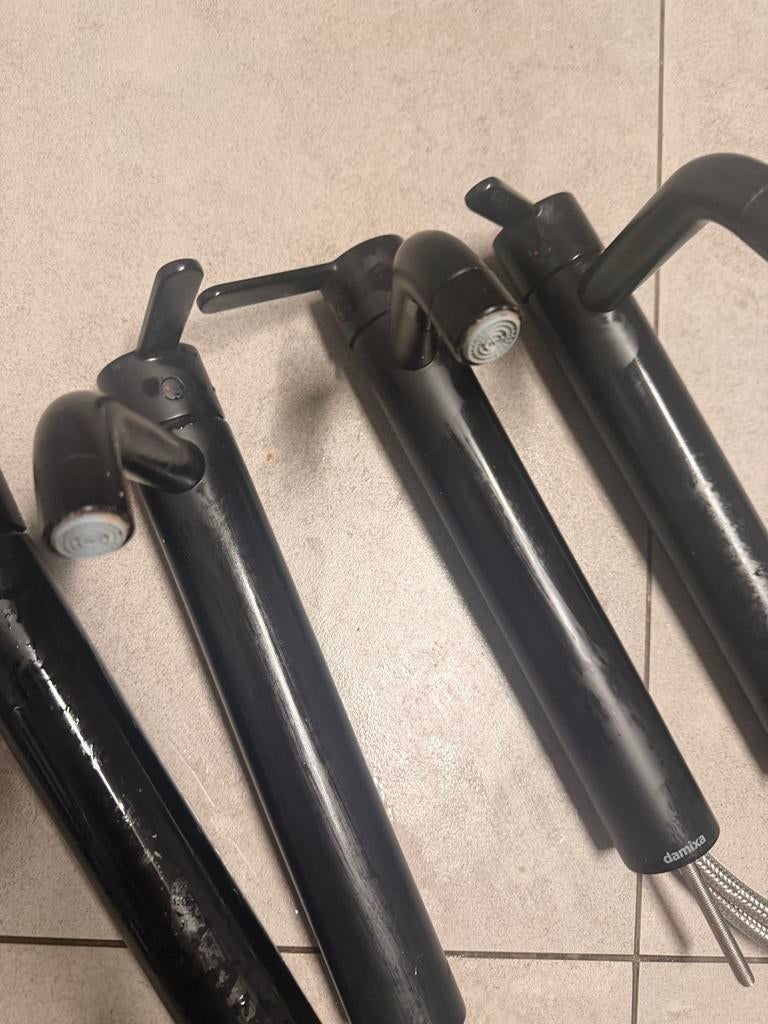 Damixa Mengkraan Wastafel - Zwart Design, Ophalen of Verzenden, Nieuw, Chroom, Kraan